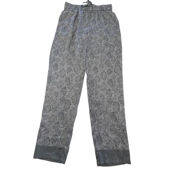 J McLaughlin Pants Womens Small Snakeskin Print Drawstring Lightweight Lounge - Picture 1 of 8